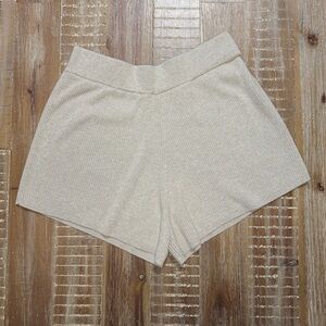 Open Edit Ribbed Knit Shorts‎ Oatmeal Small